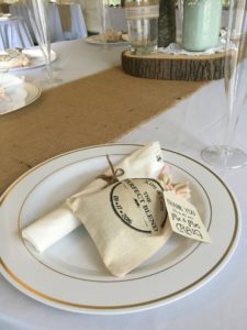 Tableware for Kim & Cam's wedding